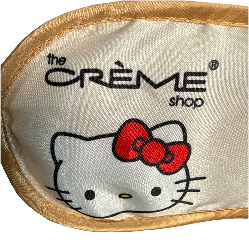 Hello Kitty Creme Shop Satin Sleep Eye Mask Sanrio 2023 Pink Travel Spa Cream - Picture 3 of 9